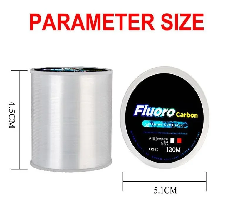낚싯줄 120M 0.20mm-0.60mm 플루오로카본  - Copolymer Line 리뷰 및 가격